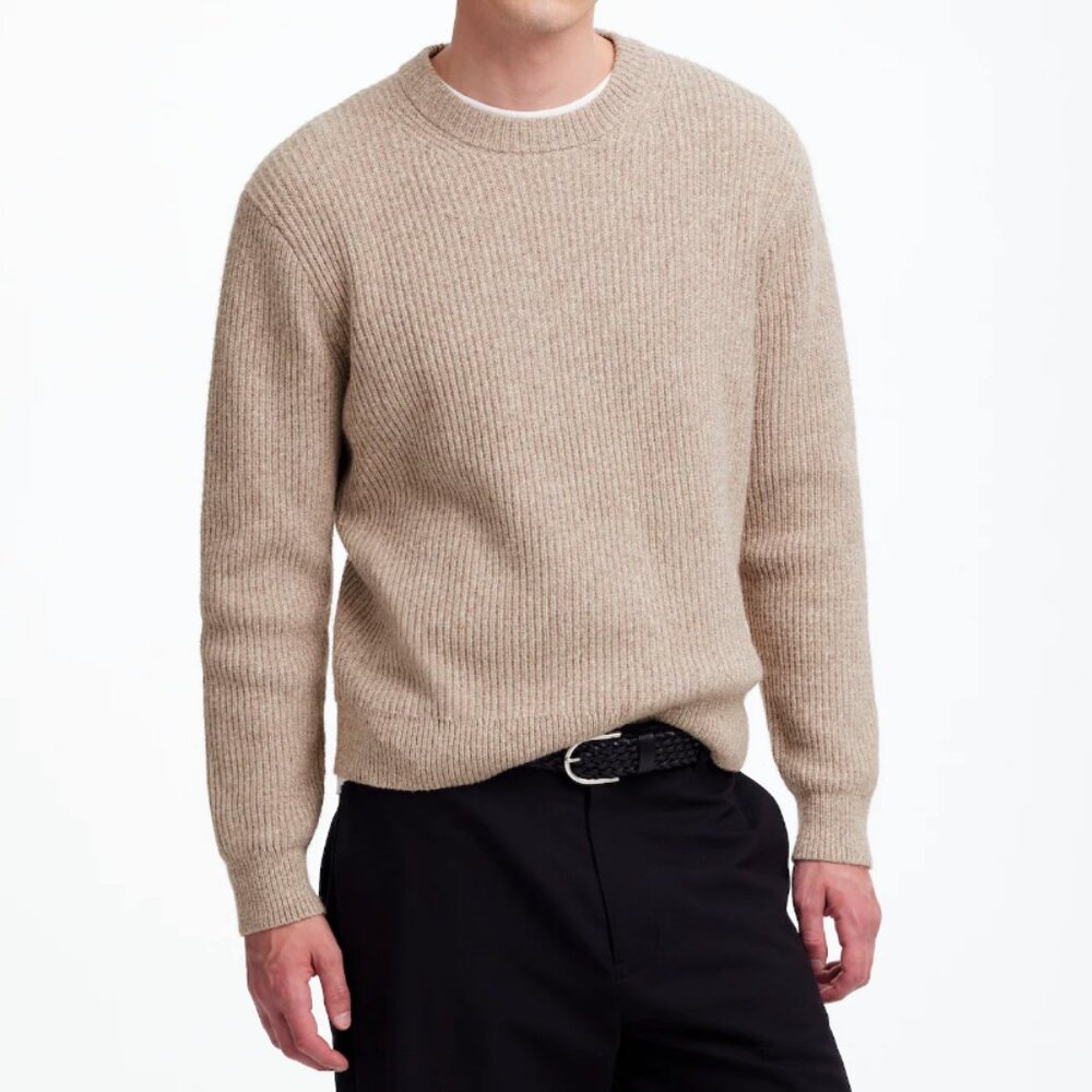 Madewell Men's Wyckoff Sweater in Oatmeal Marl